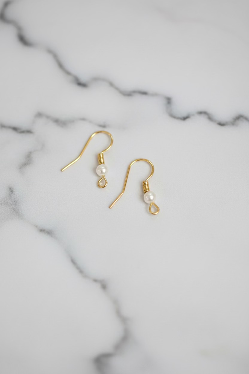 Pearl and Gold Earring backing