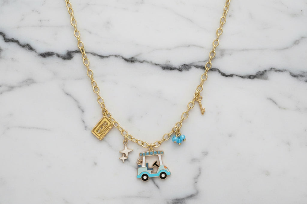 Golf charm necklace